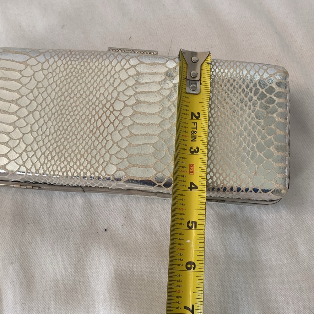 Silver Rectangular Clutch - image 7